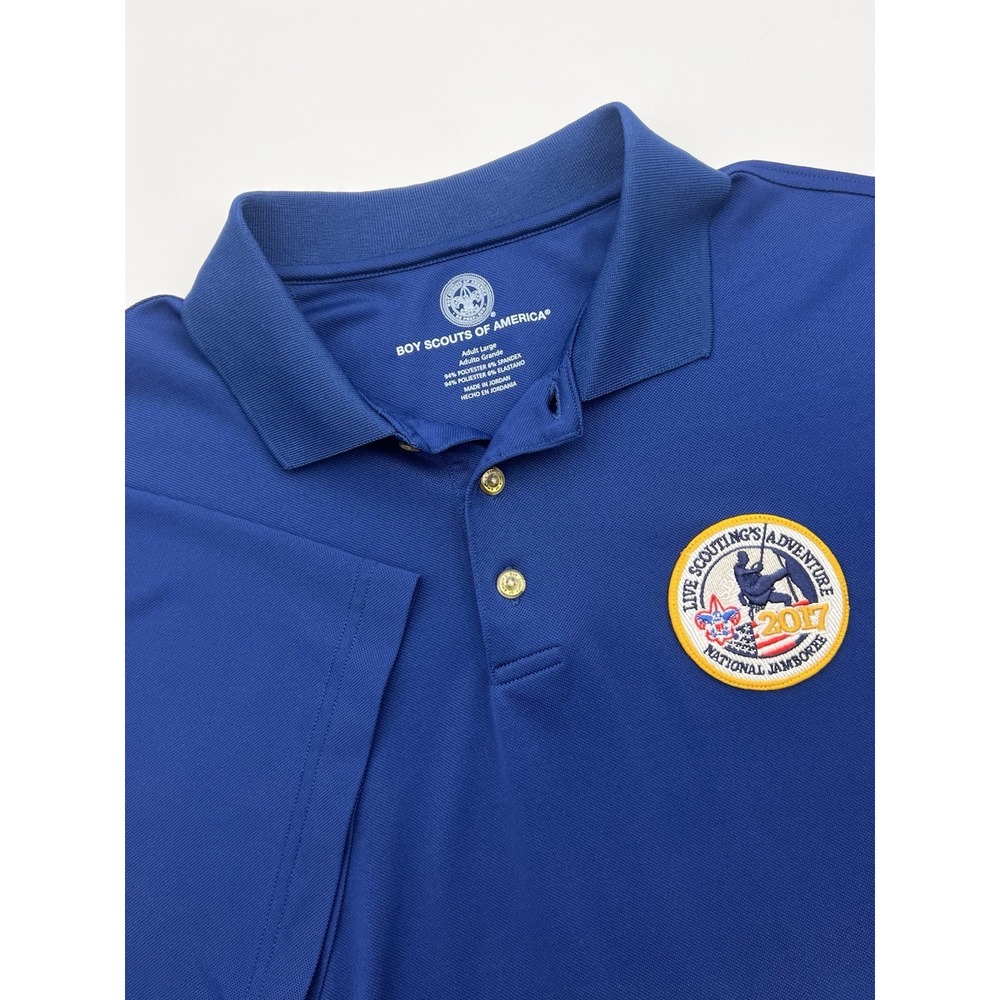 Boy‎ Scouts of America Men's Polo Blue Sz L Performance 2017 Live Scouting's